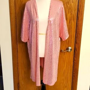Honeyme Curvy All the Sparkles PINK Cover Up size XL